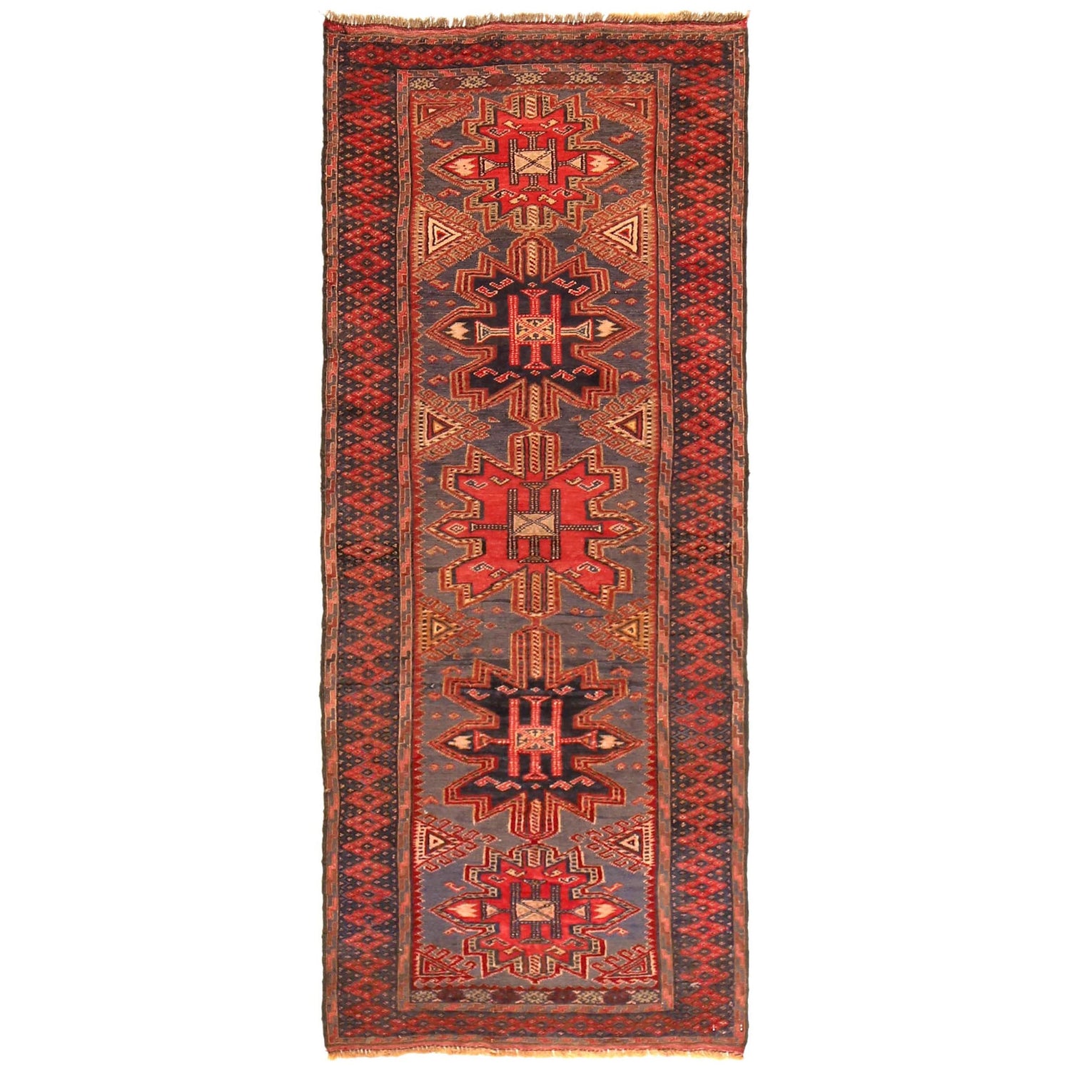 Handmade Barjista Kilim Runner Rug 2' 7" x 6' 6" ft / 78 x 197 cm - No. R36526