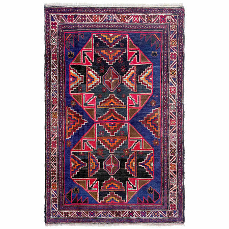 Hand Knotted Baluchi Rug 3' 7" x 6' 3" ft / 110 x 190 cm - No. R36706