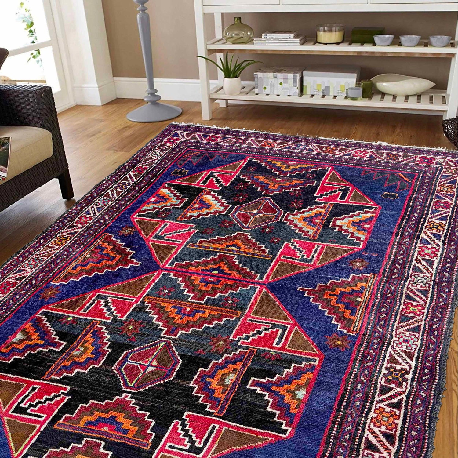 Hand Knotted Baluchi Rug 3' 7" x 6' 3" ft / 110 x 190 cm - No. R36706