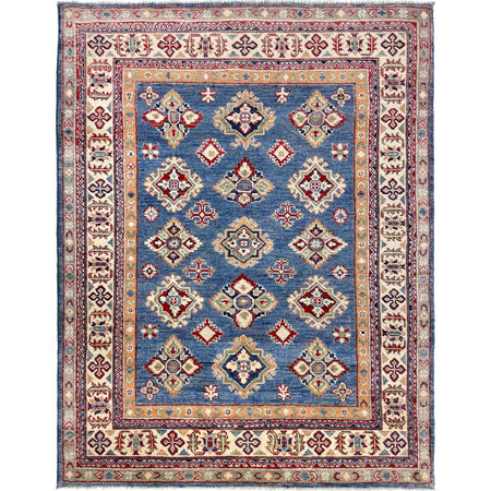Hand knotted Kazak Carpet 4' 9" x 6' 4" ft / 144 x 194 cm - No. R37361
