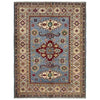 Hand knotted Kazak Carpet 4' 0" x 5' 11" ft / 121 x 180 cm - No. R37367