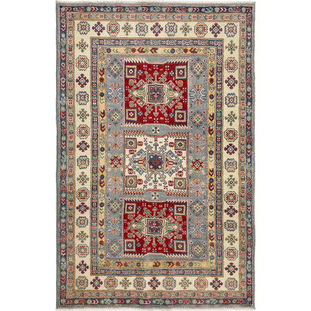 Hand knotted Kazak Rugs 3' 9" x 6' 7" ft / 115 x 200 cm - No. R37378