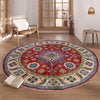 Hand Knotted Round Kazak Oriental Rug 4' 10" x 4' 11" ft / 148 x 150 cm - No. R37384