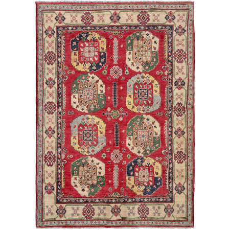 Oriental Kazak Rug 4' 0" x 5' 10" ft / 121 x 177 cm - No. R37386