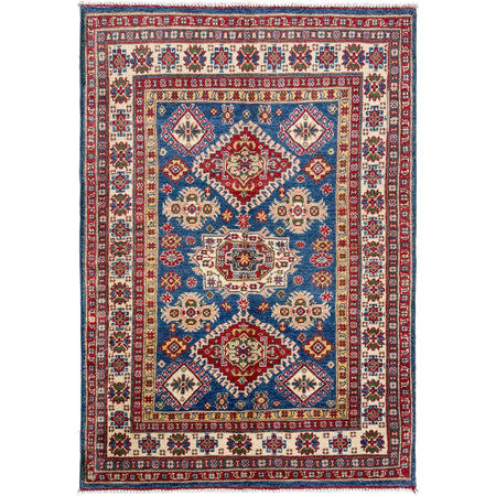 Hand knotted Kazak Carpet 3' 10" x 5' 10" ft / 117 x 177 cm - No. R37387
