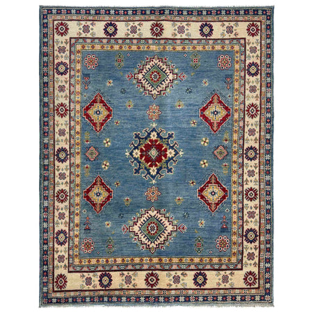 Blue Color Kazak Rug 4' 10" x 6' 2" ft / 148 x 187 cm - No. R37388
