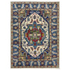 Multi Color Heriz Design Rug 4' 0" x 5' 8" ft / 122 x 173 cm - No. R37391