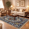 Multi Color Heriz Design Rug 4' 0" x 5' 8" ft / 122 x 173 cm - No. R37391