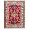 Red Color Kazak Rug 4' 8" x 6' 7" ft / 142 x 201 cm - No. R37398