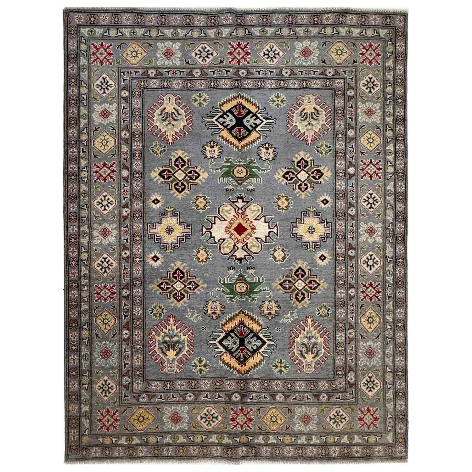 Hand knotted Kazak Rugs 4' 9" x 6' 4" ft / 144 x 192 cm - No. R37401