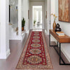 Hand knotted Kazak Runner Carpet 2' 8" x 8' 4" ft / 81 x 253 cm - No. R37406