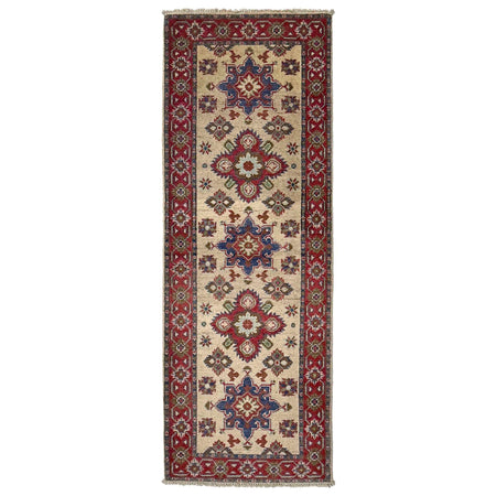 Hand knotted Kazak Runner Carpet 2' 1" x 5' 9" ft / 63 x 176 cm - No. R37414