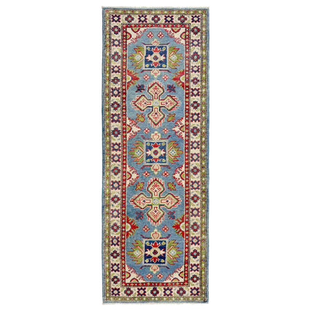 Hand knotted Kazak Runner Rugs 2' 1" x 6' 3" ft / 63 x 190 cm - No. R37415
