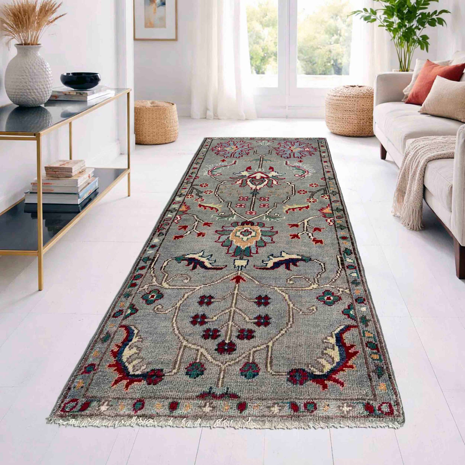 Handmade Sultani Area Rug Runner 2' 0" x 4' 10" ft / 60 x 148 cm - No. R37418