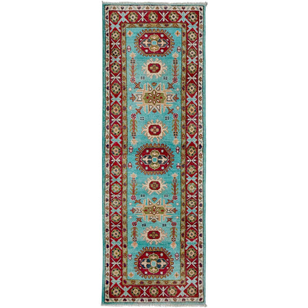 Blue Color Kazak Runner Rug 1' 10" x 5' 7" ft / 57 x 171 cm - No. R37419