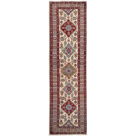 Hand Knotted Kazak Oriental Runner Rug 2' 5" x 9' 9" ft / 74 x 297 cm - No. R37428
