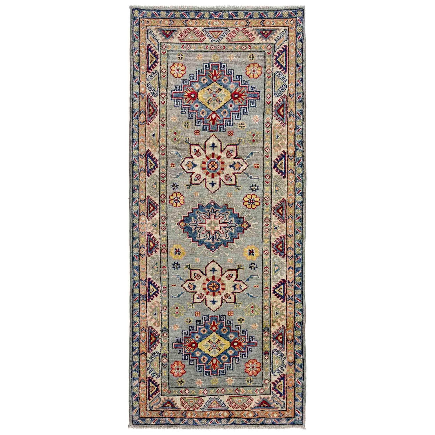 Oriental Kazak Runner Rug 2' 7" x 6' 6" ft / 80 x 199 cm - No. R37436