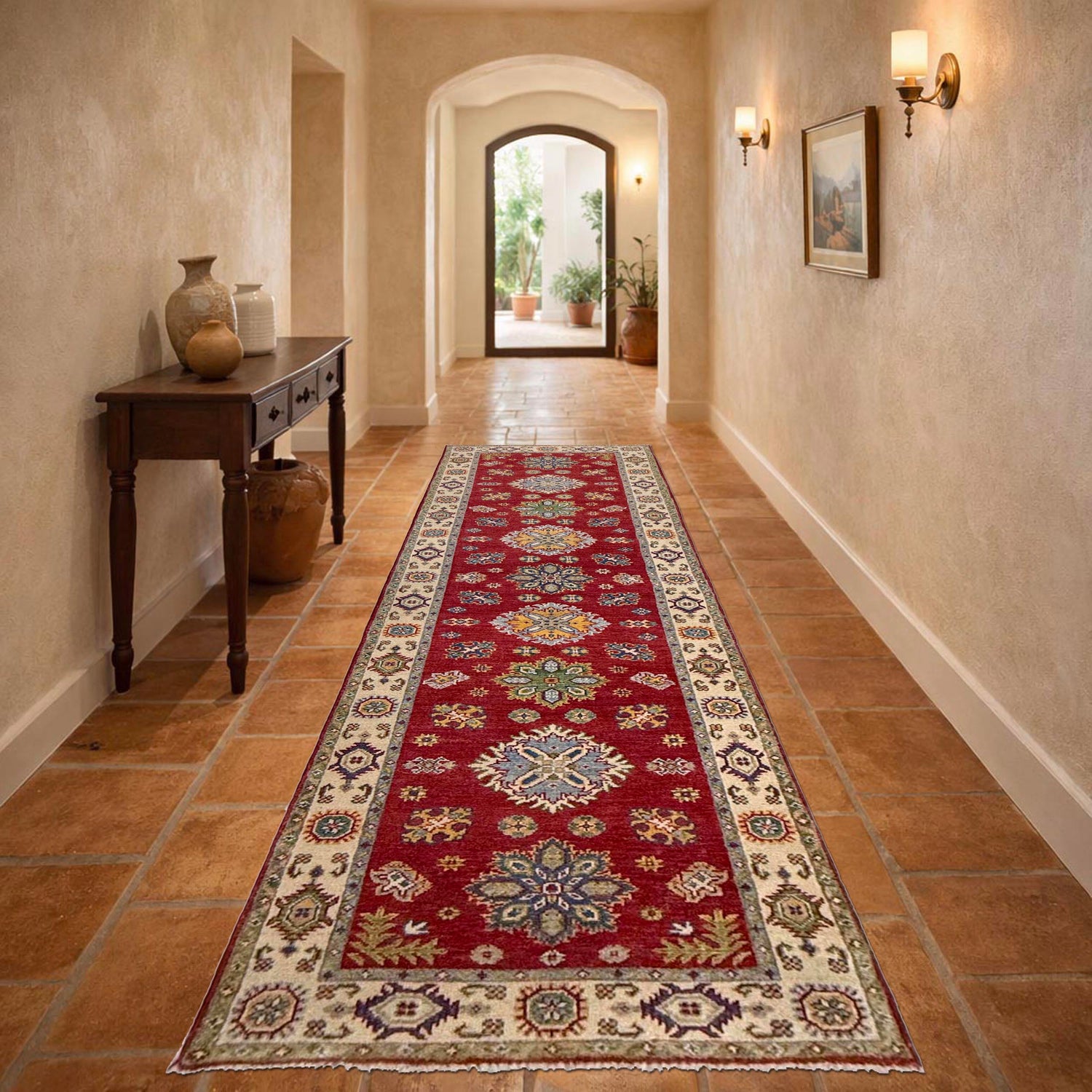 Oriental Kazak Runner Rug 2' 8" x 9' 9" ft / 81 x 297 cm - No. R37438