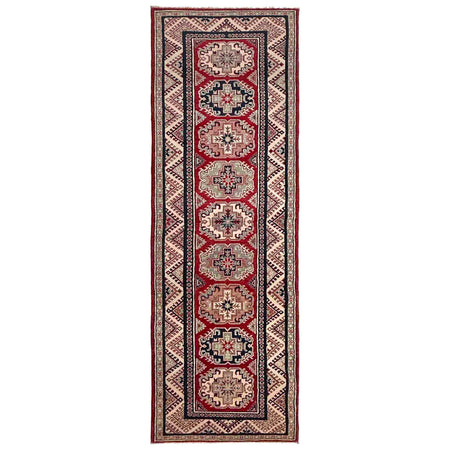 Red Color Kazak Runner Rug 2' 7" x 10' 0" ft / 79 x 304 cm - No. R37442