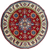 Traditional Kazak Round Area Rug 5' 10" x 5' 10" ft / 178 x 178 cm - No. R37466