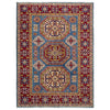 Handmade Kazak Area Rug 4' 0" x 6' 0" ft / 122 x 183 cm - No. R37480