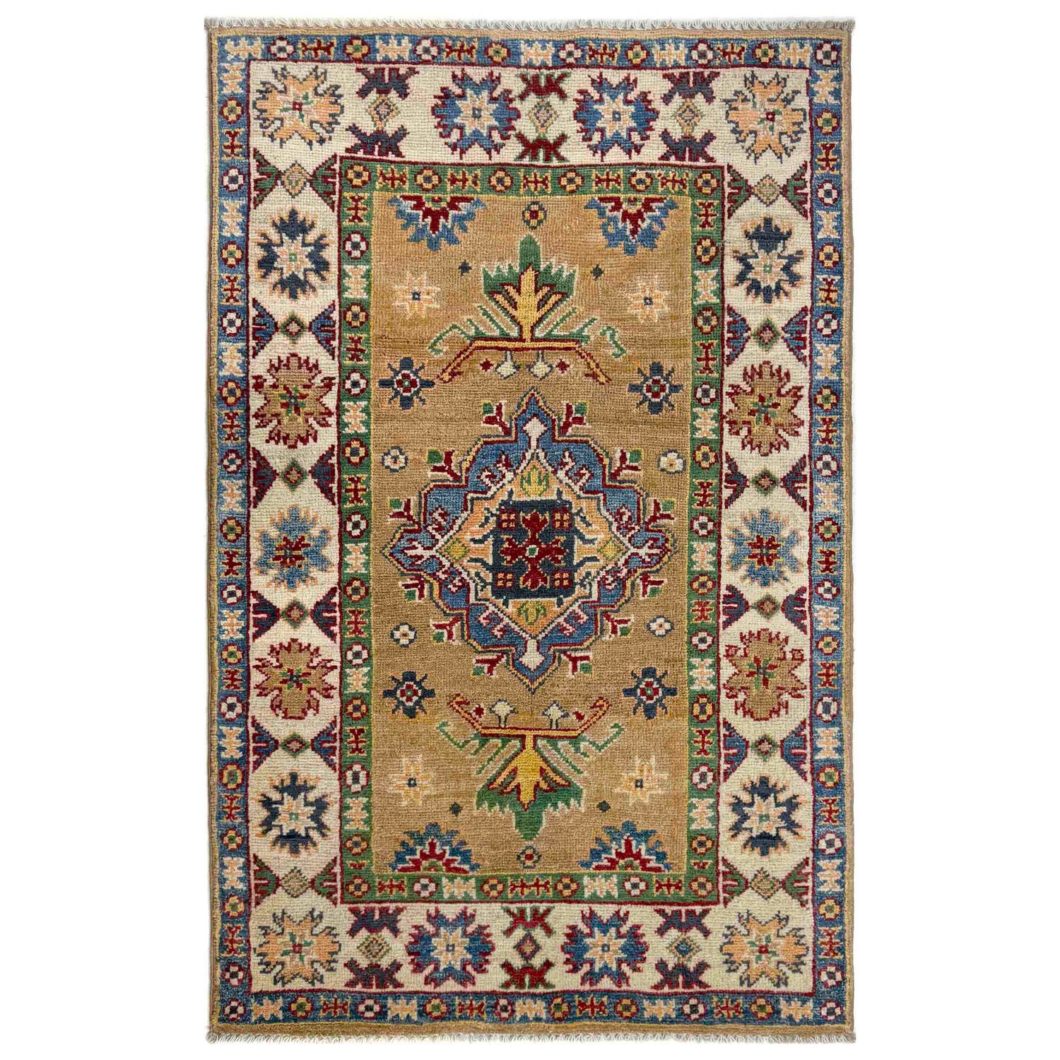 Hand knotted Kazak Carpet 2' 7" x 4' 3" ft / 78 x 130 cm - No. R37484
