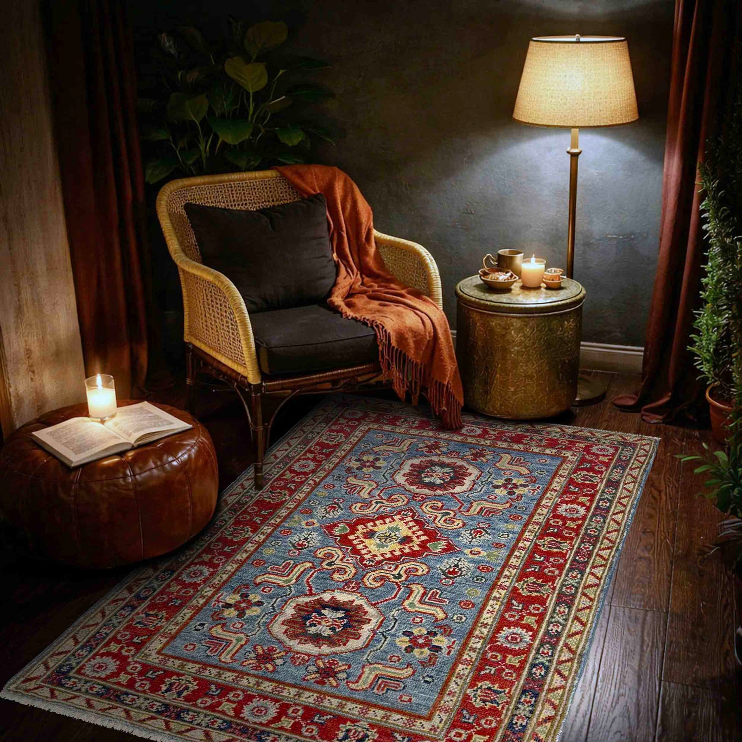 Oriental Kazak Rug 2' 7" x 4' 0" ft / 79 x 123 cm - No. R37486