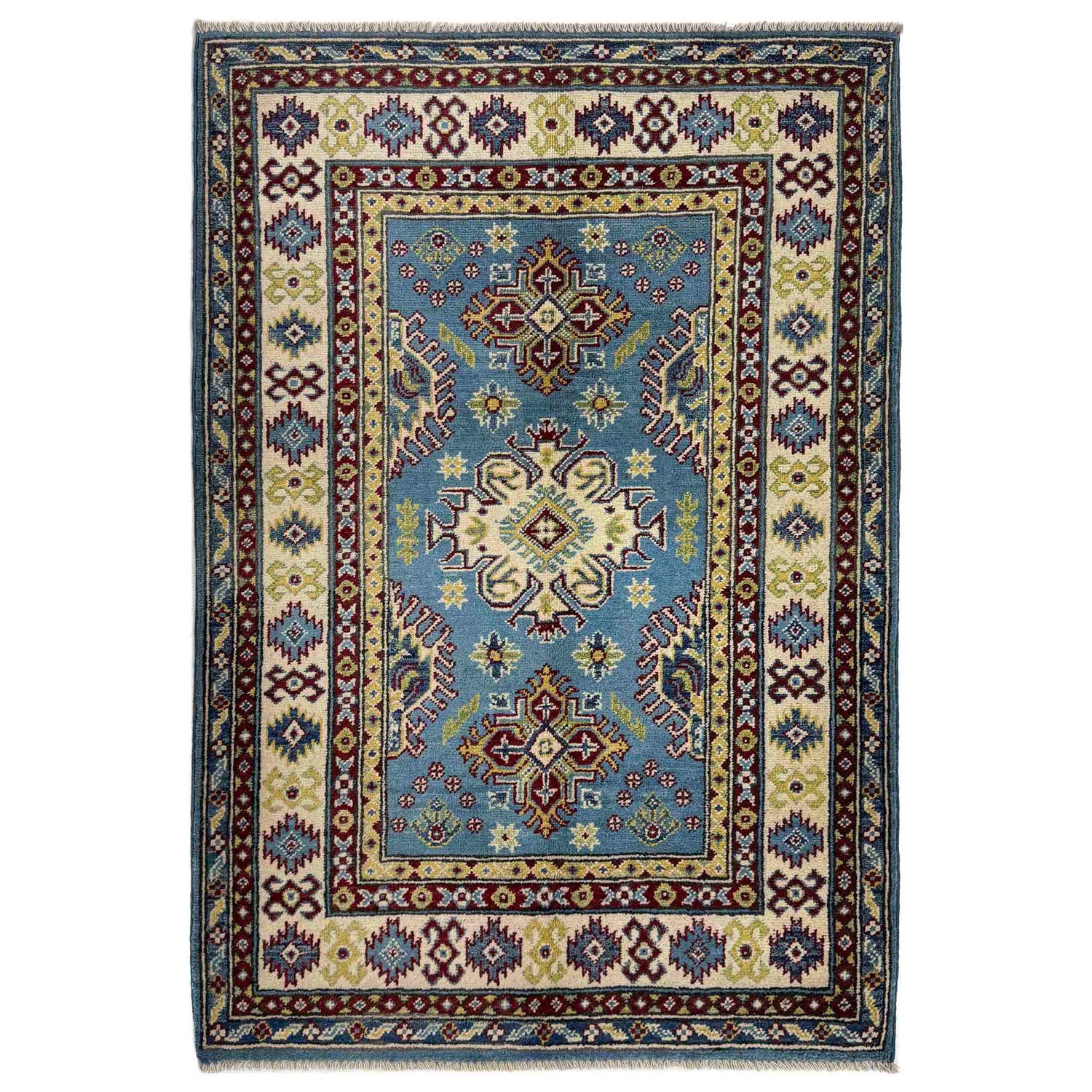 Oriental Kazak Rug 3' 3" x 4' 10" ft / 100 x 148 cm - No. R37502