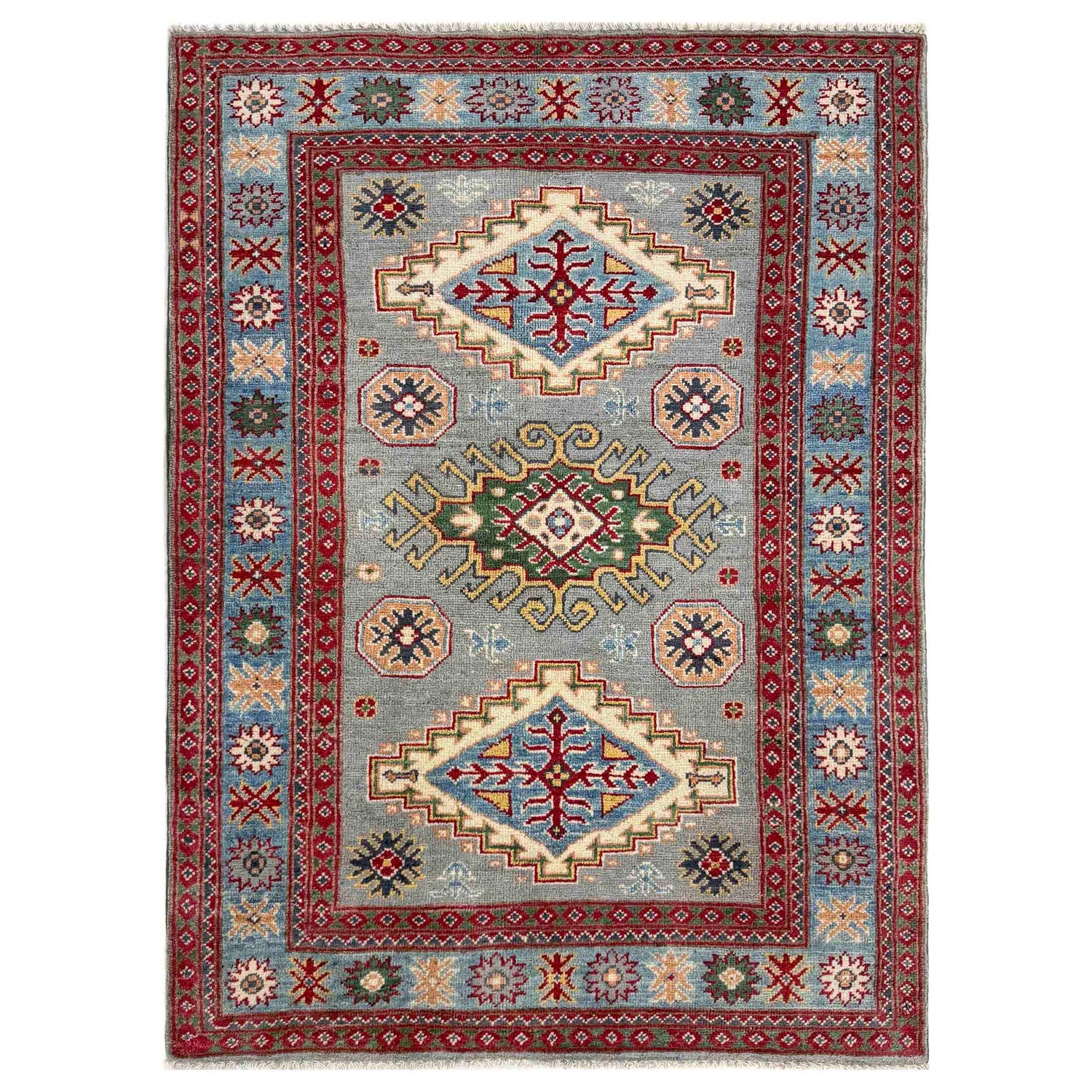 Oriental Kazak Rug 3' 3" x 4' 9" ft / 100 x 146 cm - No. R37503
