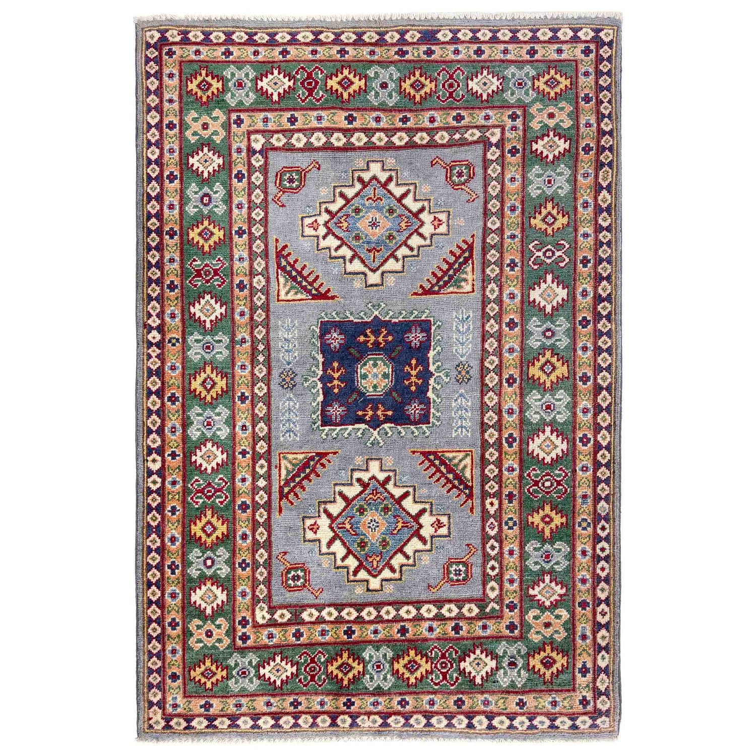 Oriental Kazak Rug 3' 3" x 4' 10" ft / 100 x 148 cm - No. R37509