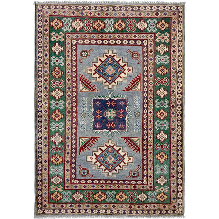 Hand Knotted Kazak Oriental Rug 3' 2" x 4' 9" ft / 97 x 146 cm - No. R37514