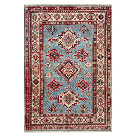 Hand Knotted Kazak Oriental Rug 3' 3" x 4' 11" ft / 99 x 149 cm - No. R37515