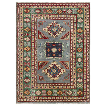 Hand Knotted Kazak Oriental Rug 3' 3" x 4' 9" ft / 100 x 146 cm - No. R37519
