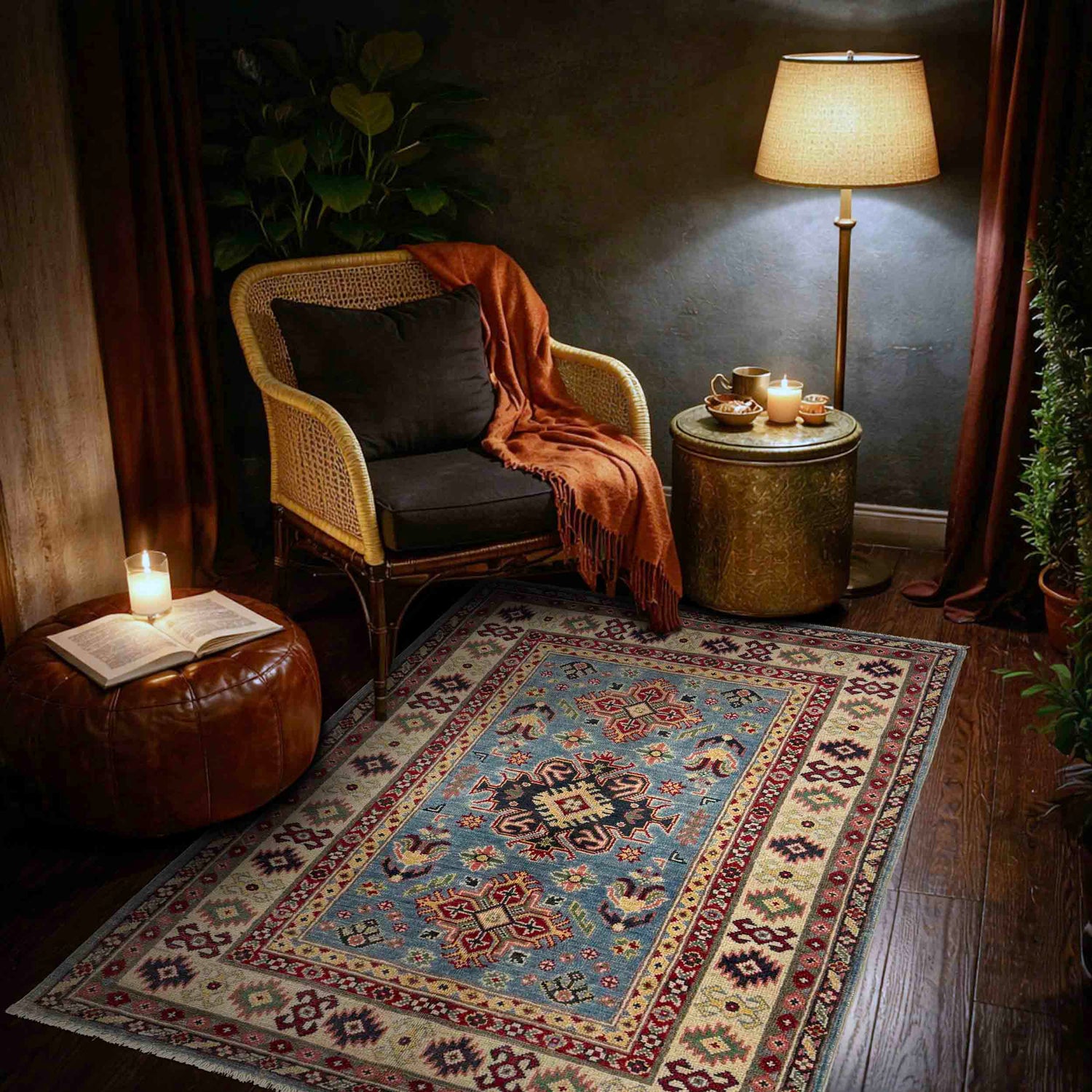 Hand knotted Kazak Rugs 3' 3" x 5' 1" ft / 99 x 156 cm - No. R37520