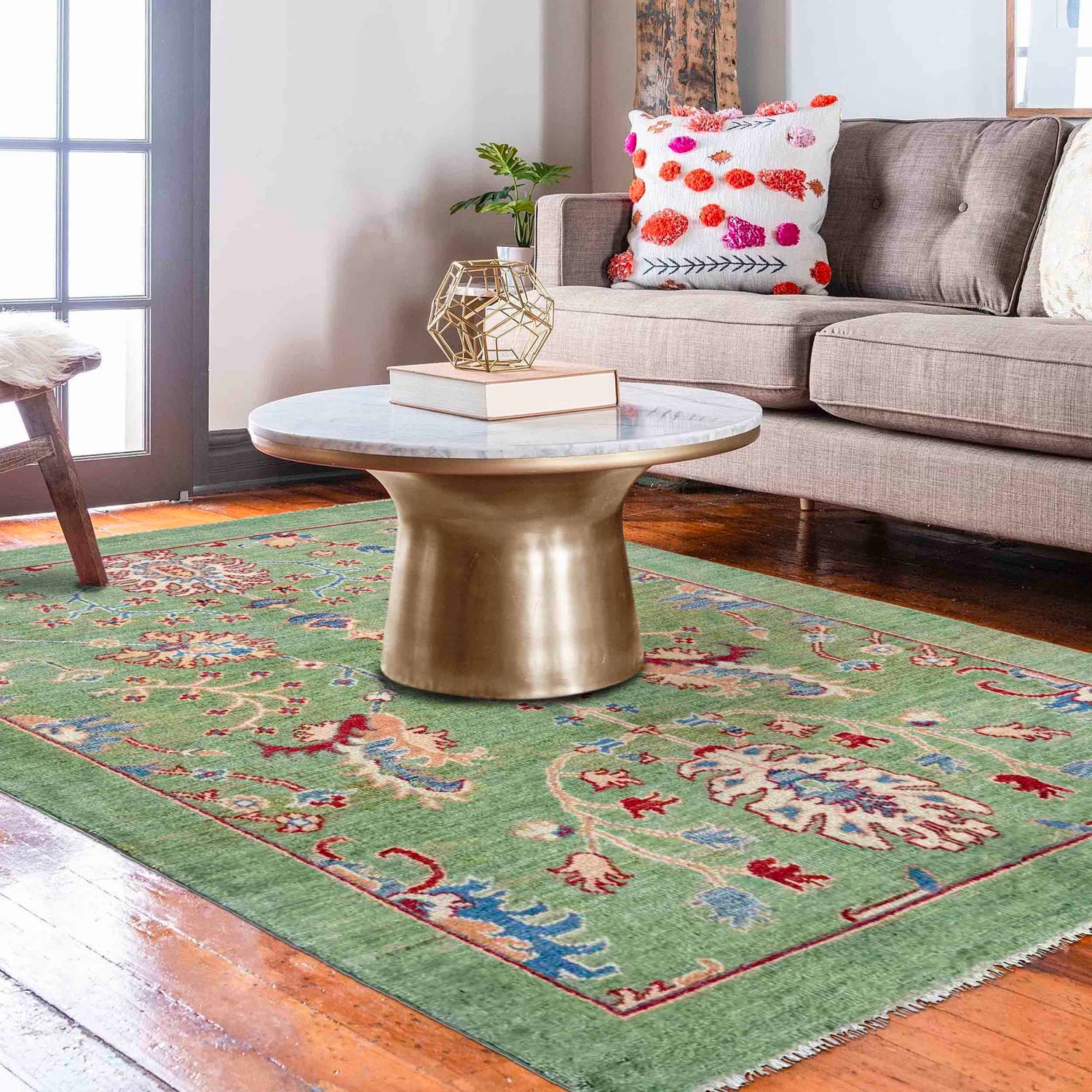 Modern Sultani Carpet 3' 4" x 4' 10" ft / 101 x 147  cm - No. R37523