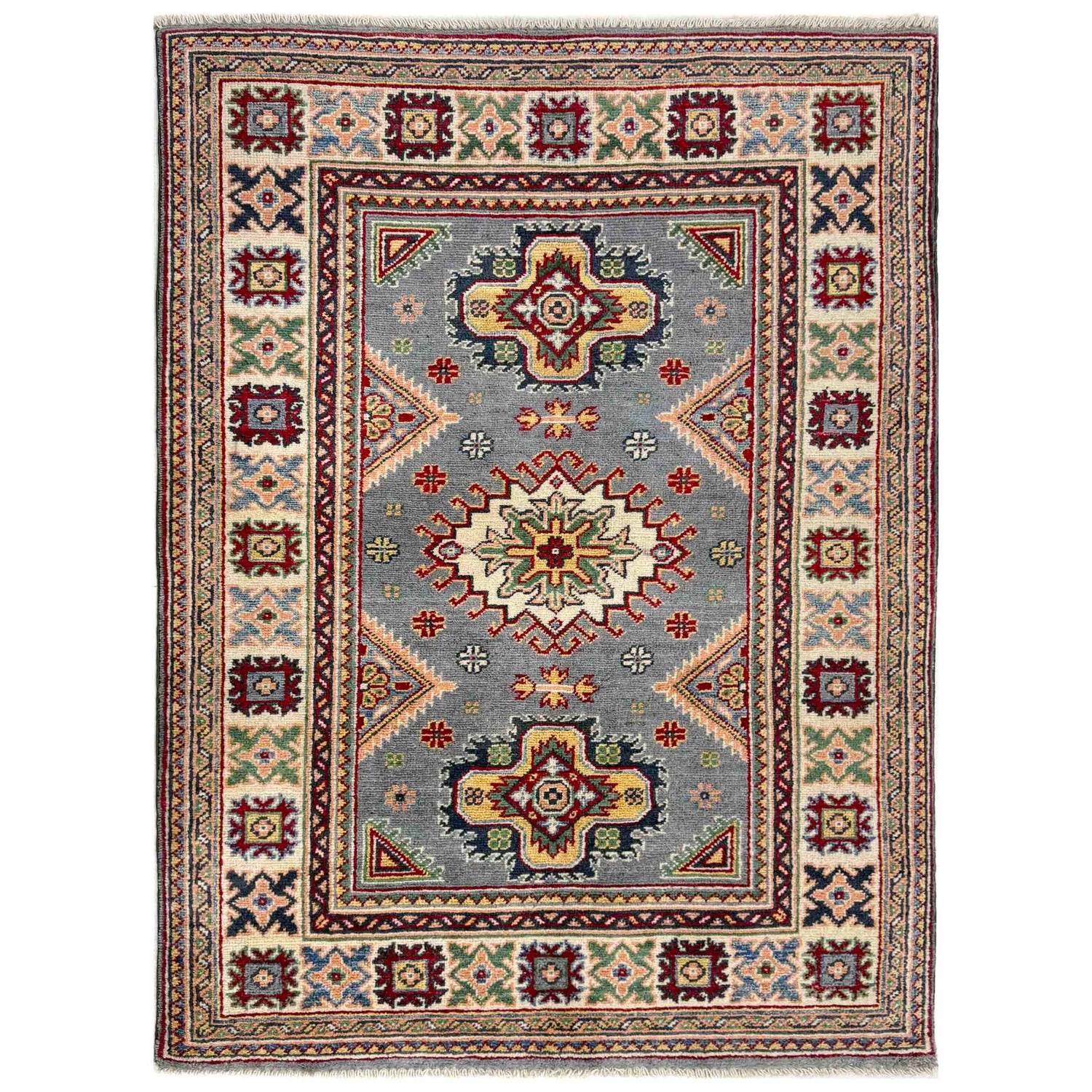 Oriental Kazak Rug 3' 2" x 4' 5" ft / 96 x 135 cm - No. R37524