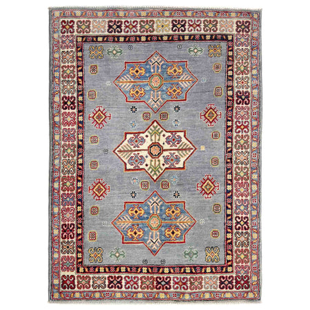 Blue Color Kazak Rug 3' 4" x 4' 11" ft / 102 x 150 cm - No. R37525