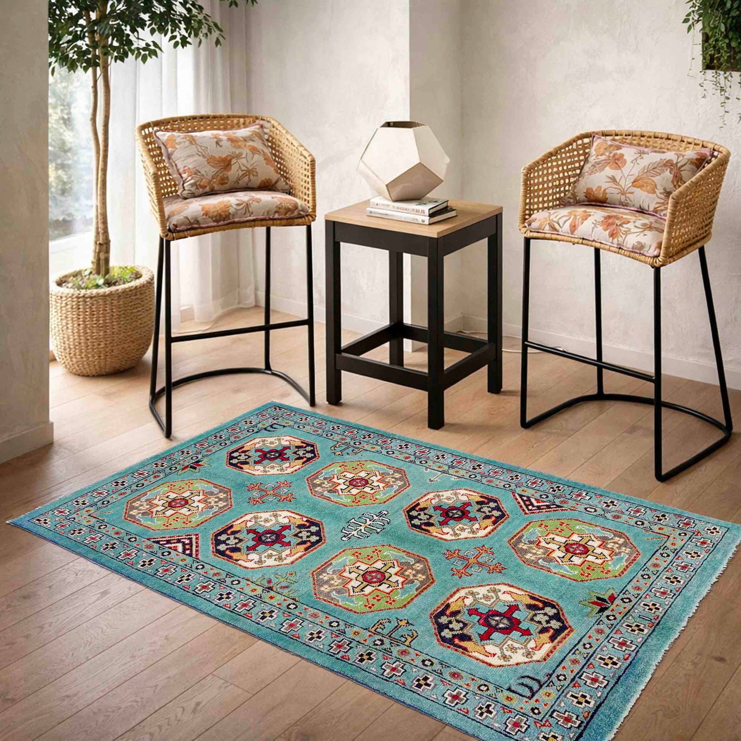 Oriental Style Waziri Area Rug 3' 0" x 4' 9" ft / 92 x 145 cm - No. R37526
