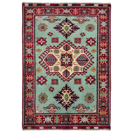 Hand knotted Kazak Carpet 3' 2" x 4' 9" ft / 97 x 145 cm - No. R37531