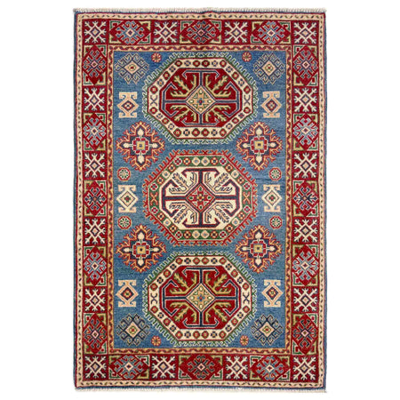 Hand knotted Kazak Carpet 3' 1" x 4' 10" ft / 95 x 148 cm - No. R37534