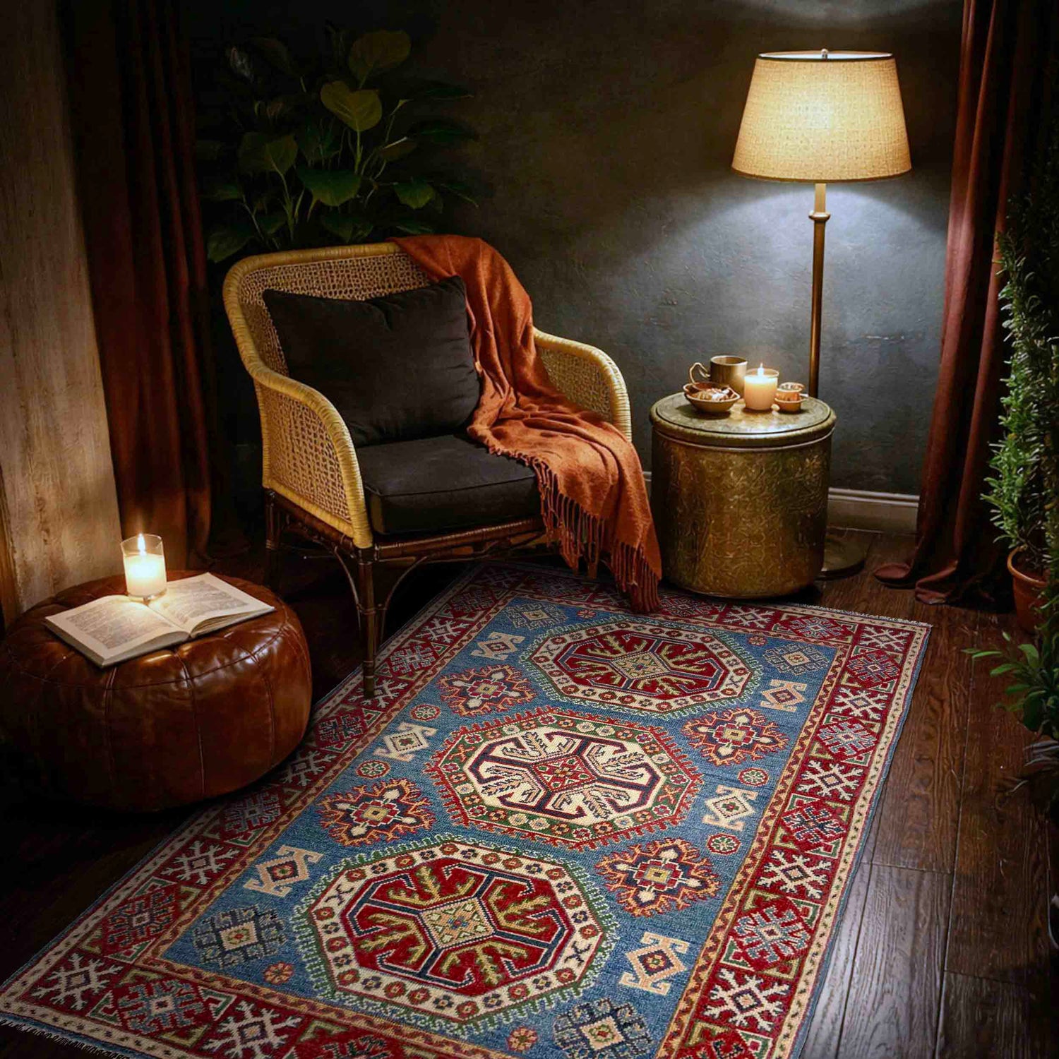 Hand knotted Kazak Carpet 3' 1" x 4' 10" ft / 95 x 148 cm - No. R37534