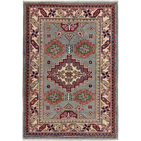 Hand knotted Kazak Carpet 2' 4" x 3' 10" ft / 70 x 117 cm - No. R37537
