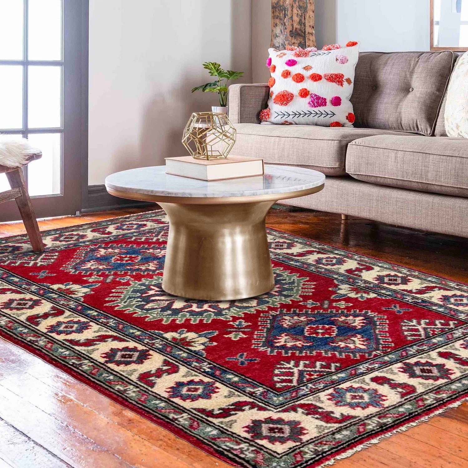 Oriental Kazak Rug 2' 7" x 4' 0" ft / 78 x 123 cm - No. R37543