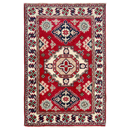 Red Color Kazak Rug 2' 7" x 4' 1" ft / 80 x 124 cm - No. R37544
