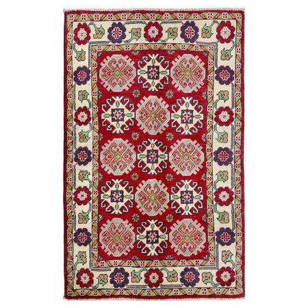 Hand Knotted Kazak Oriental Rug 2' 7" x 4' 3" ft / 79 x 129 cm - No. R37545