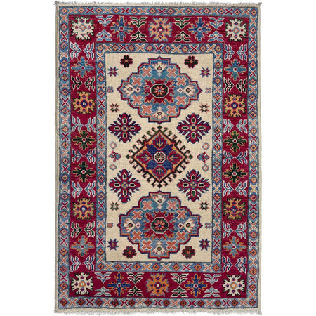 Beige Color Kazak Rug 2' 8" x 4' 2" ft / 82 x 128 cm - No. R37551