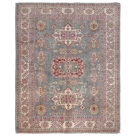Handmade Kazak Area Rug 6' 1" x 8' 9" ft / 186 x 266 cm - No. R37571