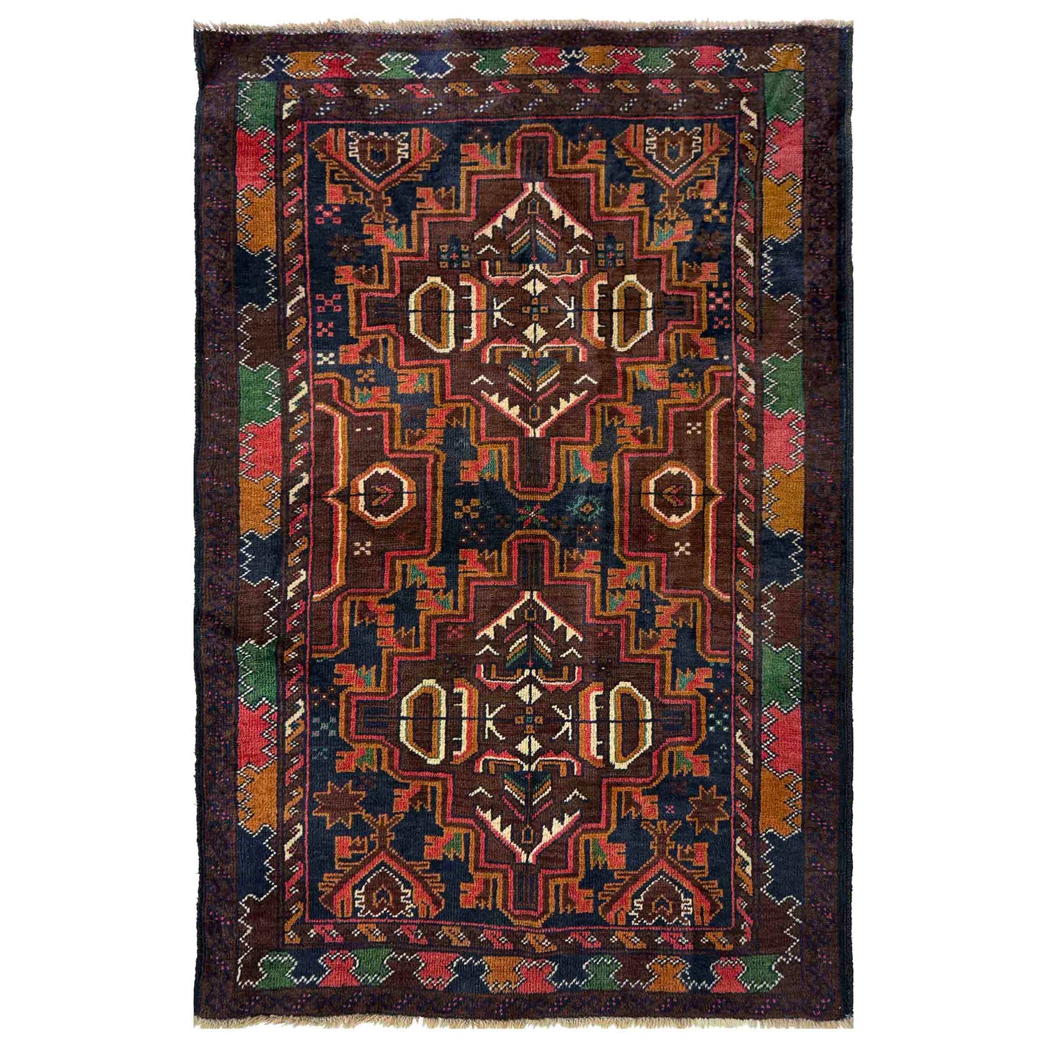 Handmade Baloch Rug 3' 0" x 4' 7" ft / 91 x 139 cm - No. R37602
