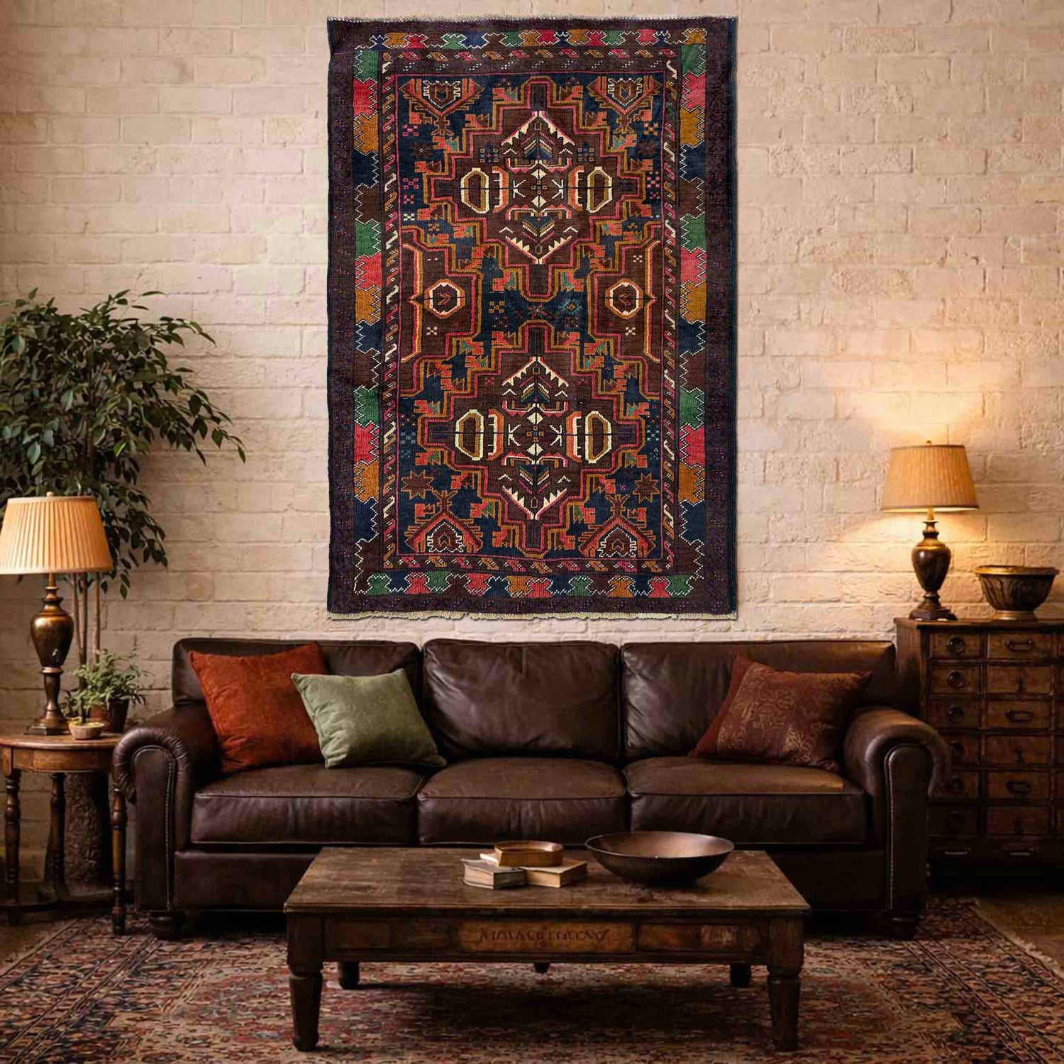Handmade Baloch Rug 3' 0" x 4' 7" ft / 91 x 139 cm - No. R37602