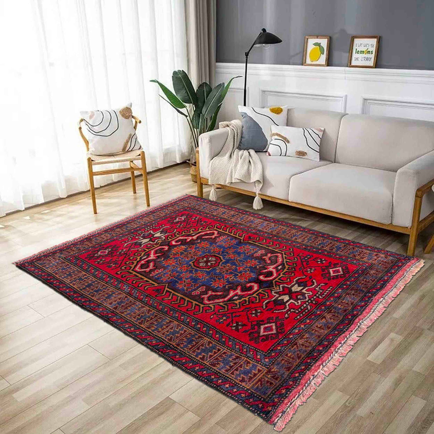 Handmade Baloch Rug 3' 0" x 4' 4" ft / 92 x 132 cm - No. R37603
